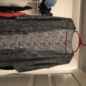 Satin cheetah print robe